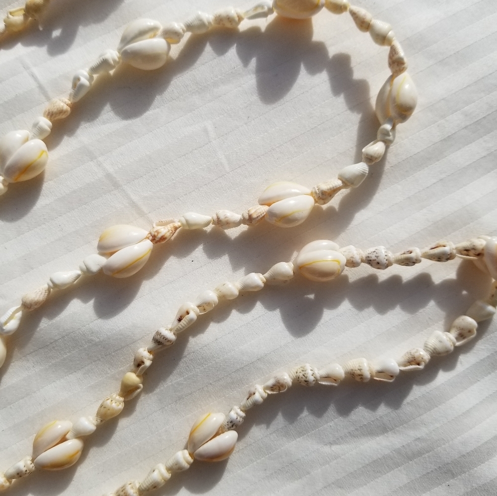 3-pack Natural Seashell Necklace Hawaiian Leis
